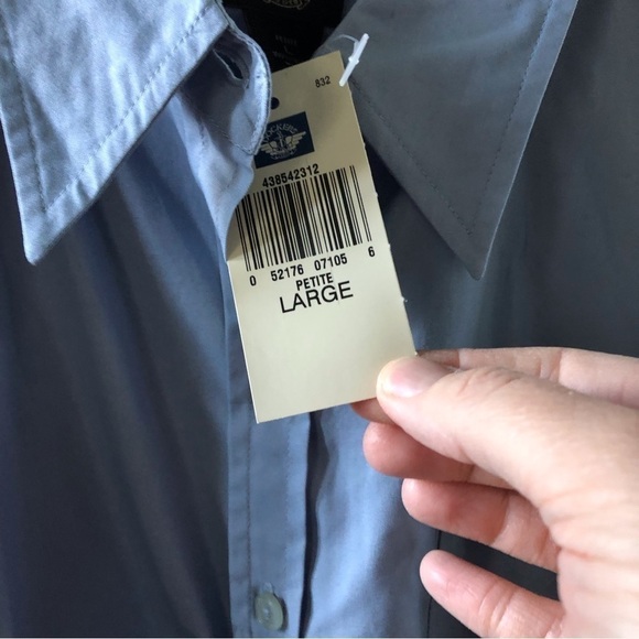 Dockers denim blue long sleeve button down cotton blouse in size LP. - Picture 6 of 6